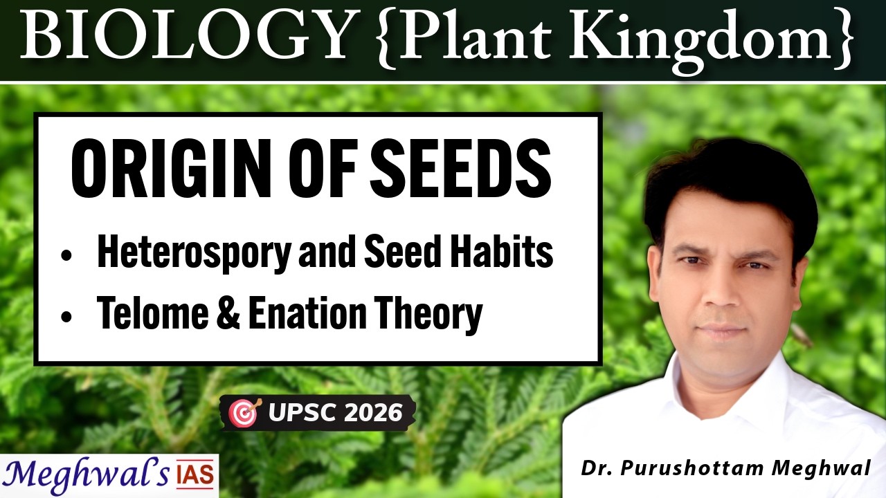 Origin of Seeds in Plants: Heterospory, Seed Habit & Telome Theory | Plant Kingdom | UPSC