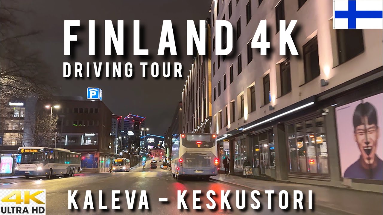 TAMPERE CITY NIGHT DRIVE IN FINLAND 🇫🇮