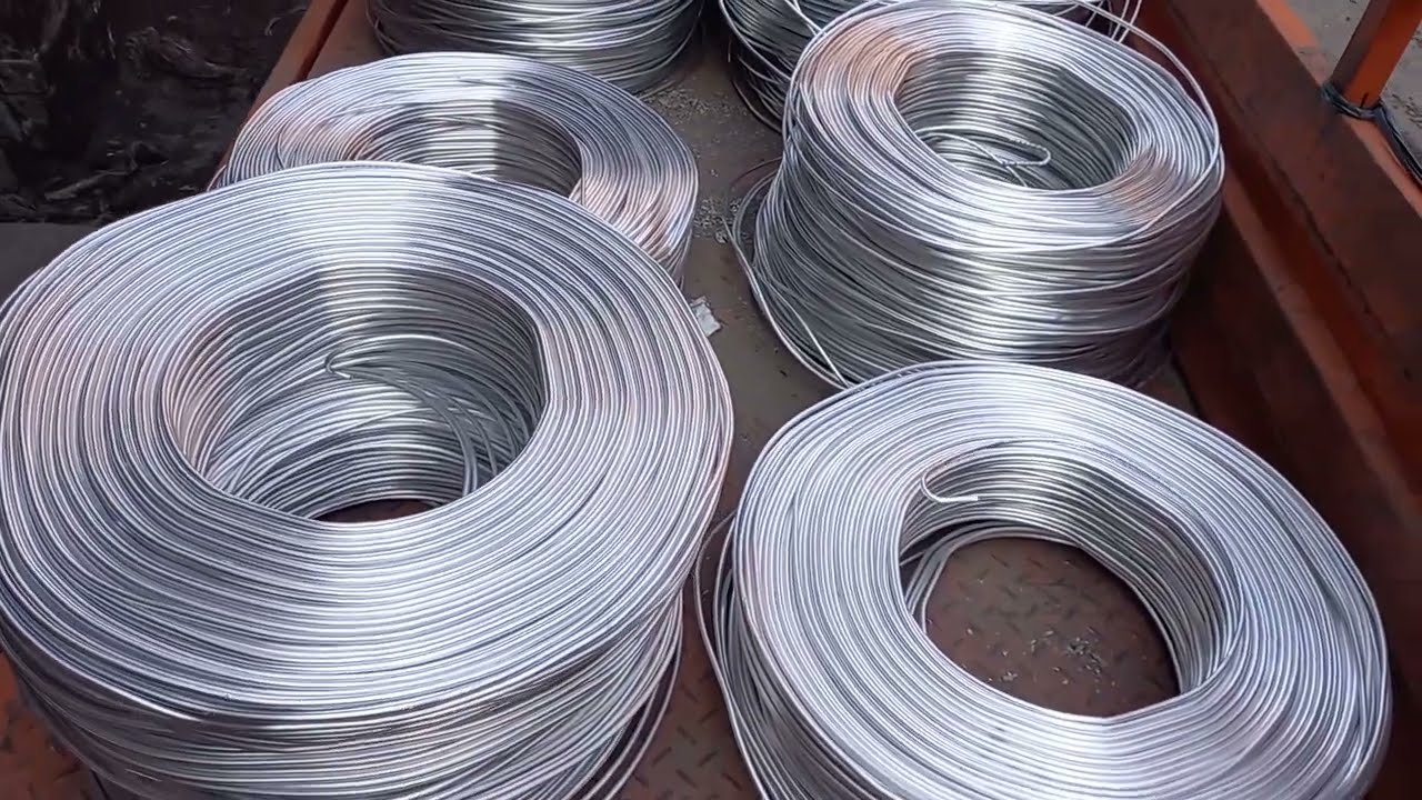 Amazing skills electrical silver wire making [ Aluminium wire making process]