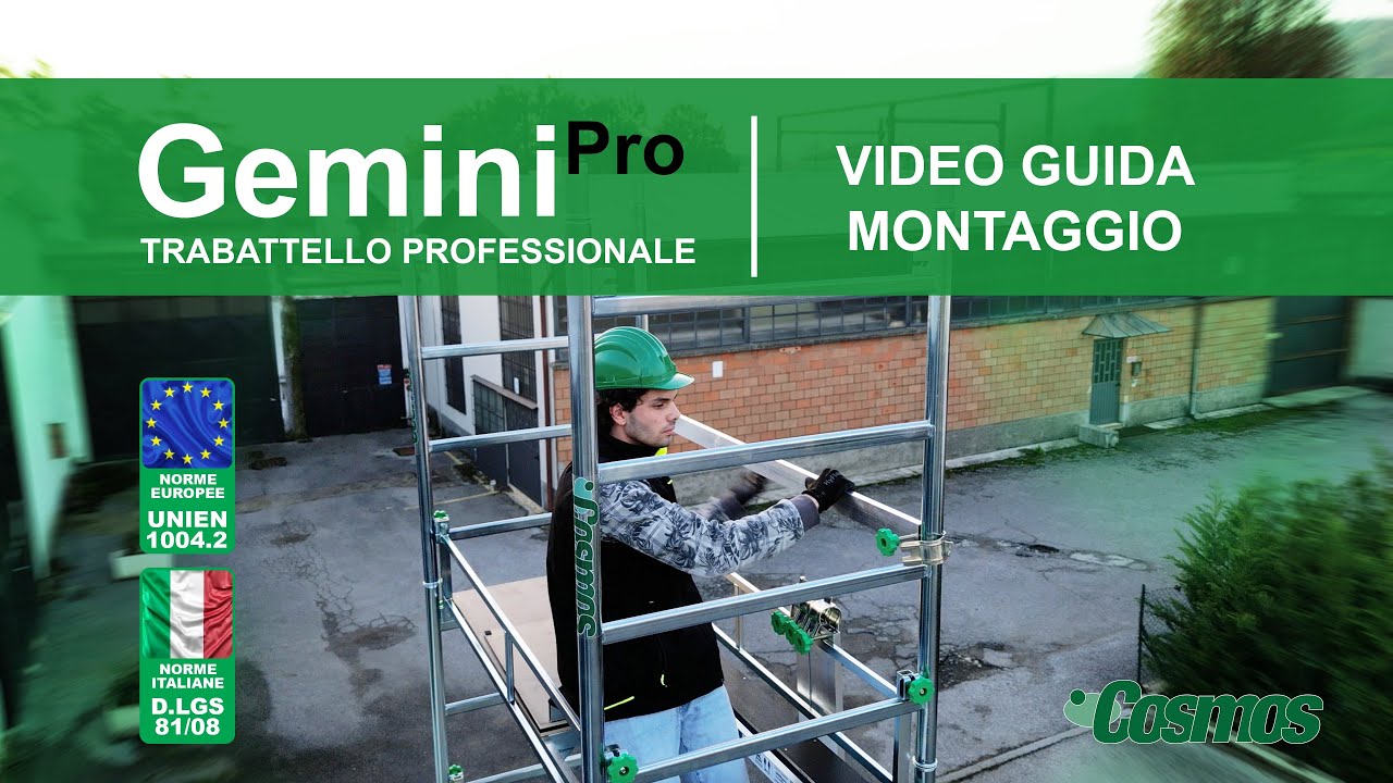 Video Montaggio: Trabattello professionale GeminiPro