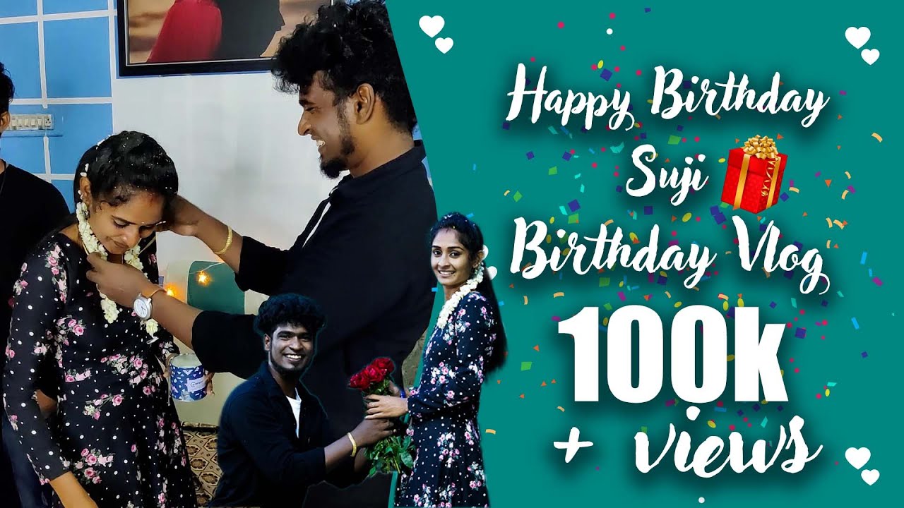 Birthday surprise to Suji| srini suji | Vlog | Birthday celebration | #srini suji