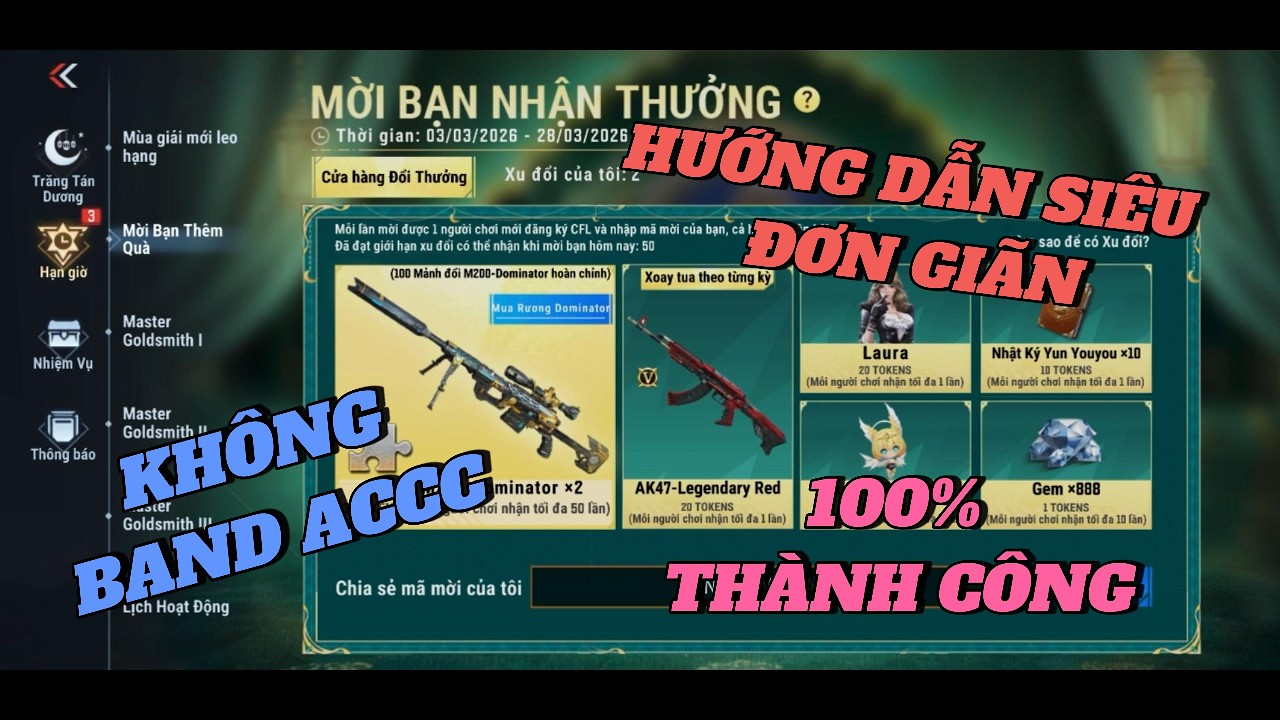 [CFL]: HƯỚNG DẪN SỰ KIỆN MỜI BẠN 2.0 | CÀY LEVEL 20 SIÊU NHANH – MẸO CỦA CAO THỦ CÀY CHAY!
