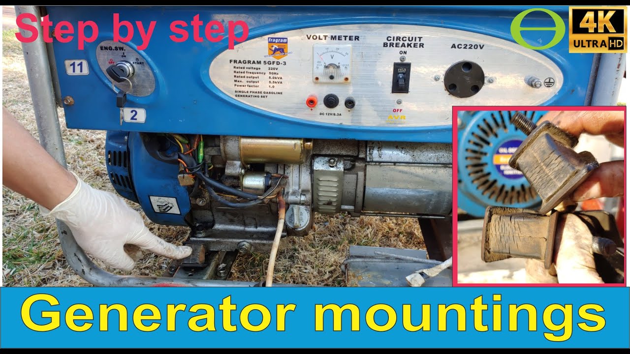 How to replace engine mountings on a petrol generator