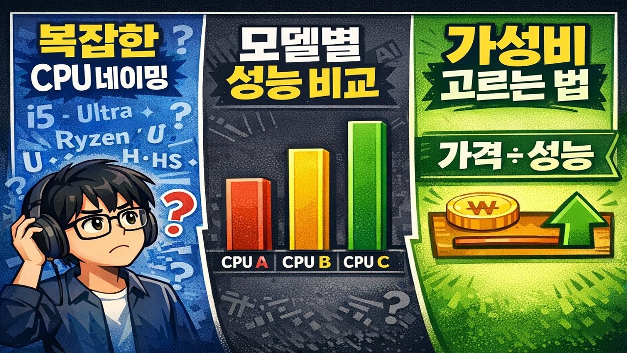 컴덕 IT 유튜버가 알려주는 노트북 고르는 법 | 가성비 노트북, 이렇게 고르면 됩니다 / CPU 비교로 가성비 고르기