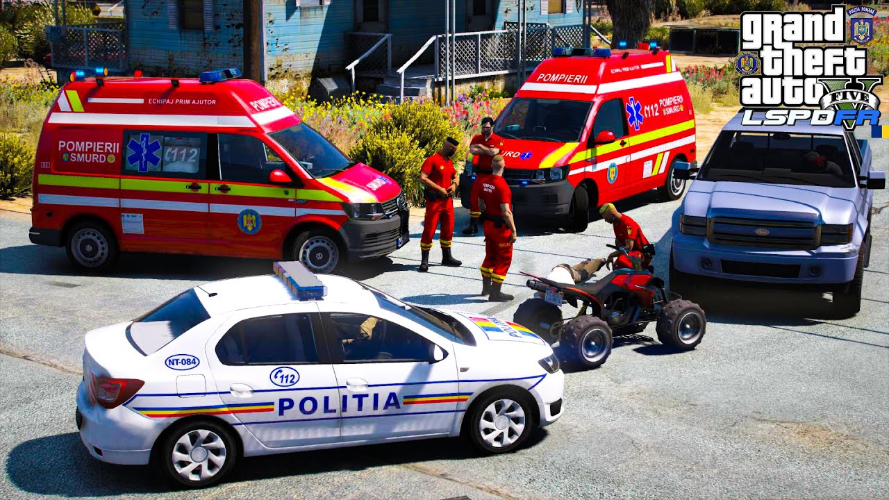 ACCIDENT RUTIER CU VICTIME - GTA 5 - SMURD - LSPDFR
