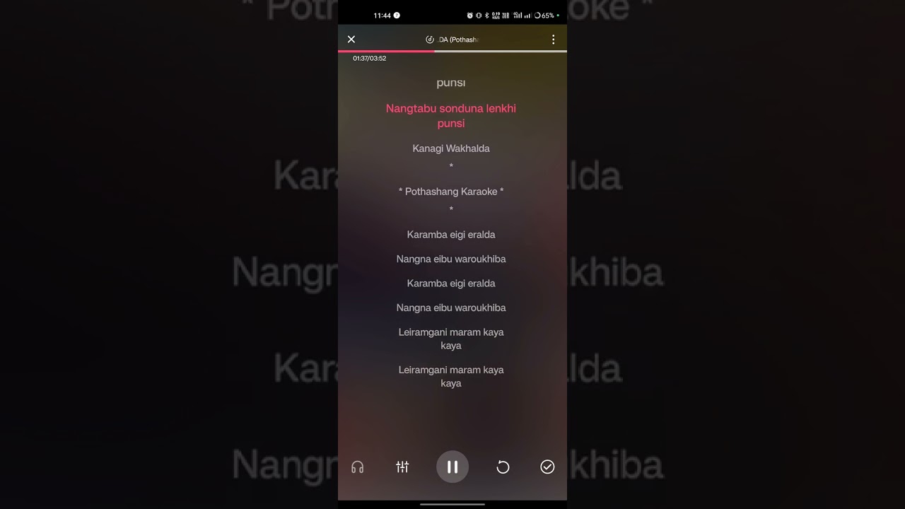 Kanagi wakhalda by Aheibam Shyam song track with lyrics