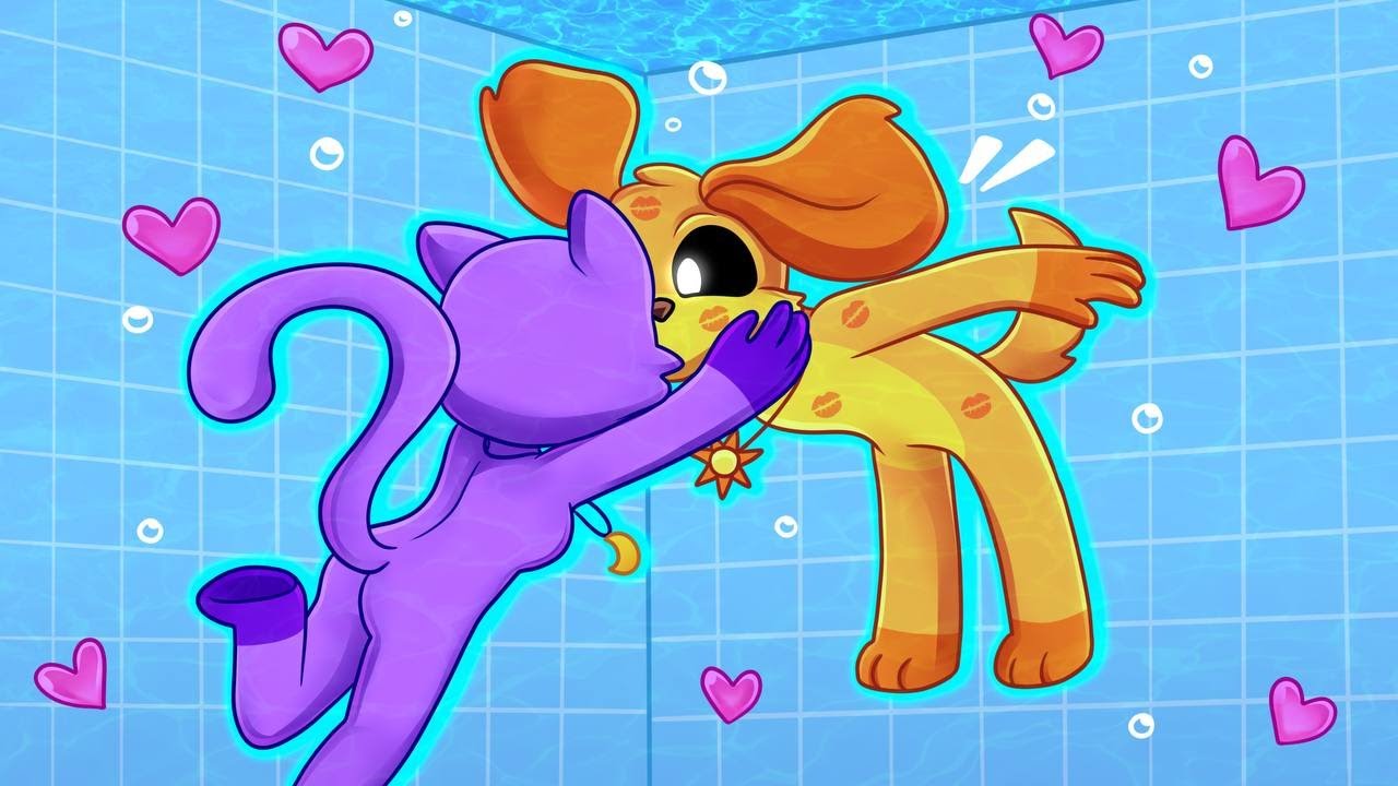 CATNAP AND DOGDAY KISSED IN POOL!! ARE THEY IN LOVE? POPPY PLAYTIME CHAPTER 3 in Minecraft
