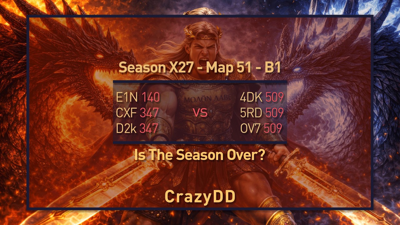 CrazyDD POV: Map 900051 - Is The Season Over? | E1N + CXF + PEW vs 4DK + DDR + H&B | Rise of Castles