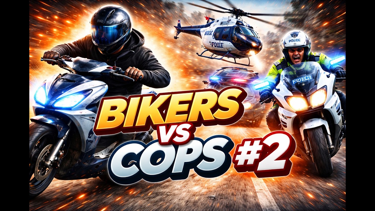 bikers vs cops #2🚔🛵💨