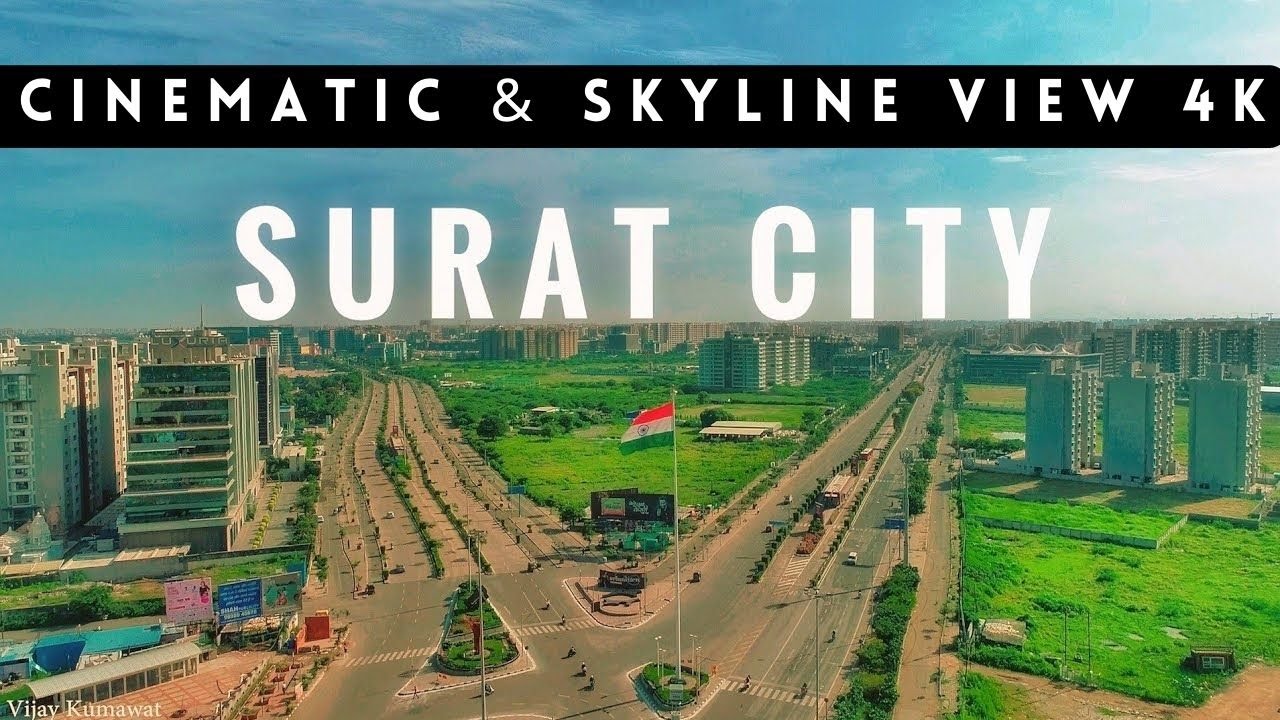 Surat City | Cinematic & Skyline View 4K | Almost like Singapore | Diamond City | Smart City