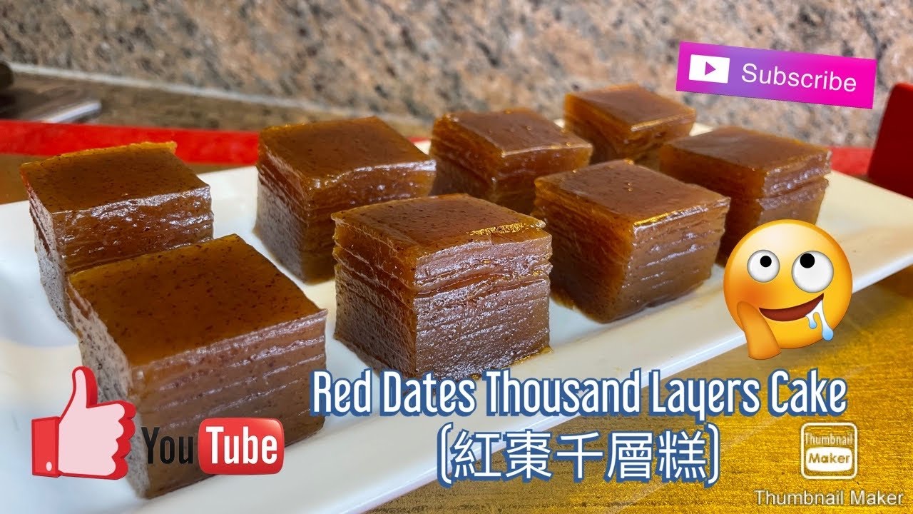 Red Dates Thousand Layers Cake (紅棗千層糕) 😍😍😍Simple Chinese Dessert