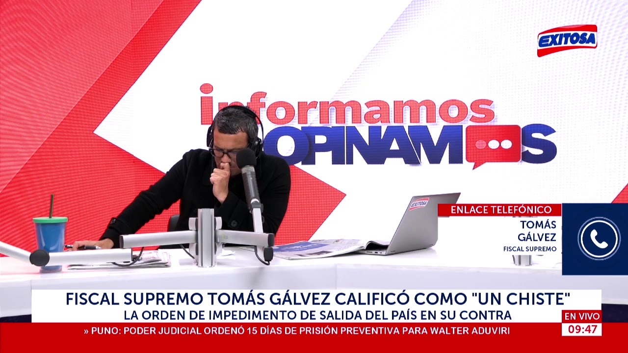 Fiscal Supremo Tomás Gálvez pierde los papeles en entrevista con Christian Hudtwalcker