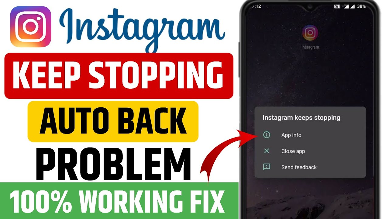 Instagram Auto Back Problem Today || Fix Instagram Keeps Stopping Problem Today || Insta Auto Back