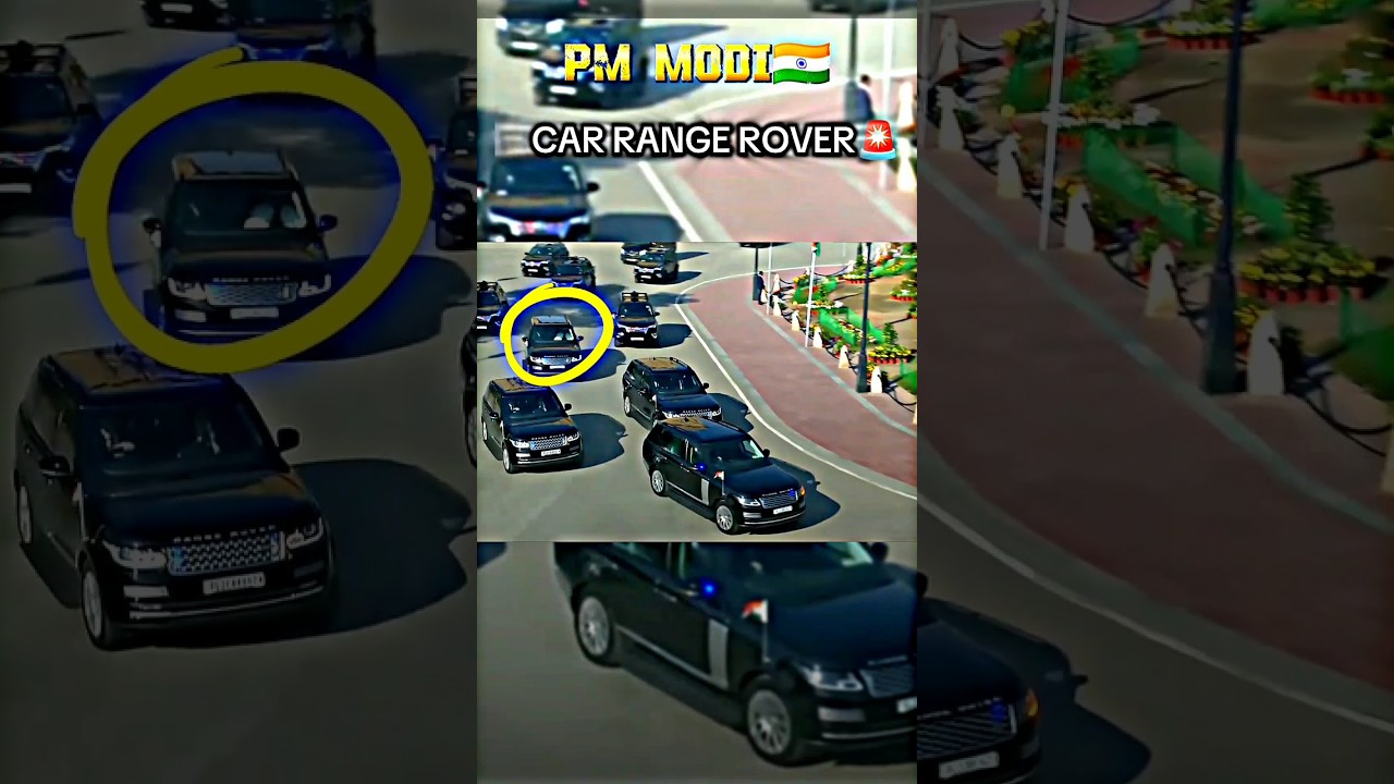 Pm Modi In Range Rover car 🚨|| entry in modiji car 🇮🇳#shortvideo #modiji #car #spg#commando #modijii