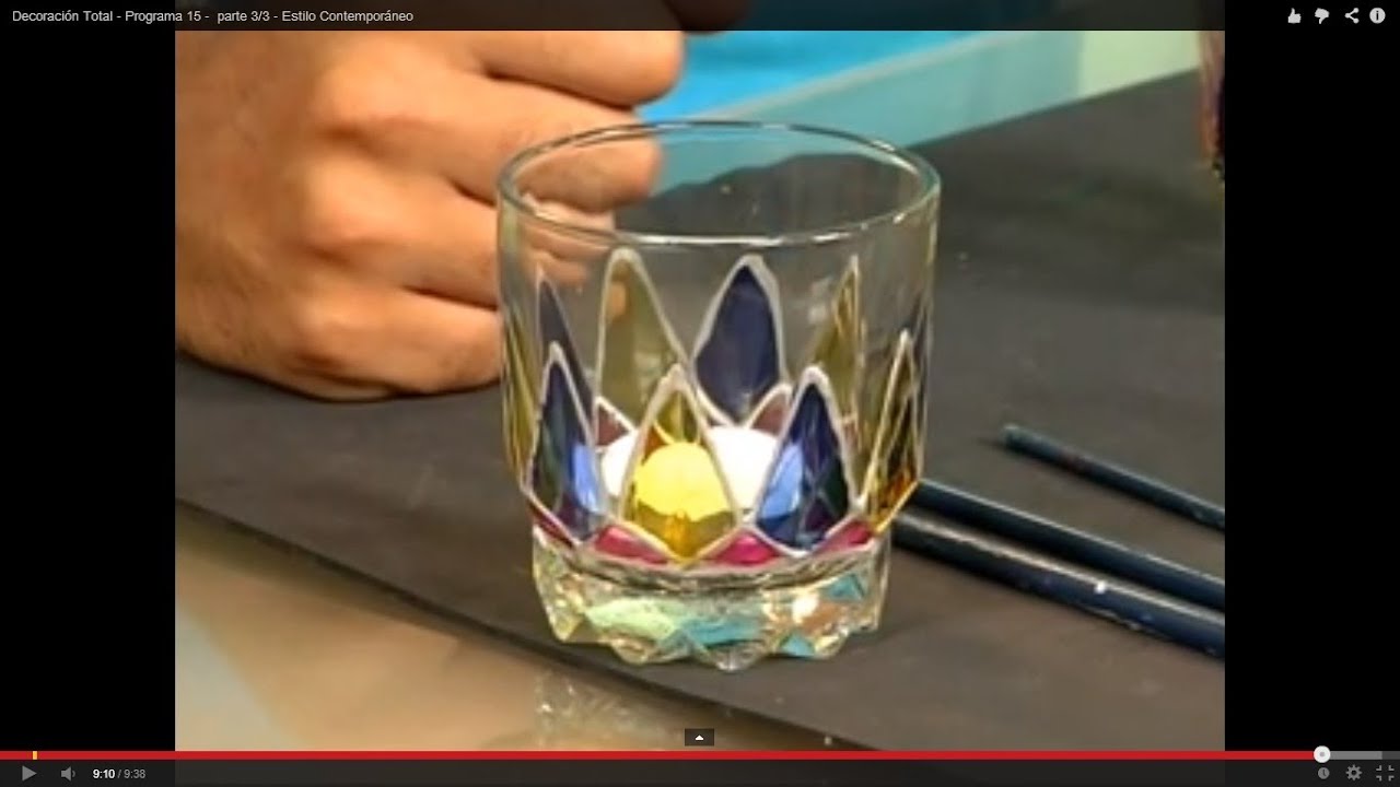 Portavelas con pintura de vitral - Programa 15 -  parte 3/3