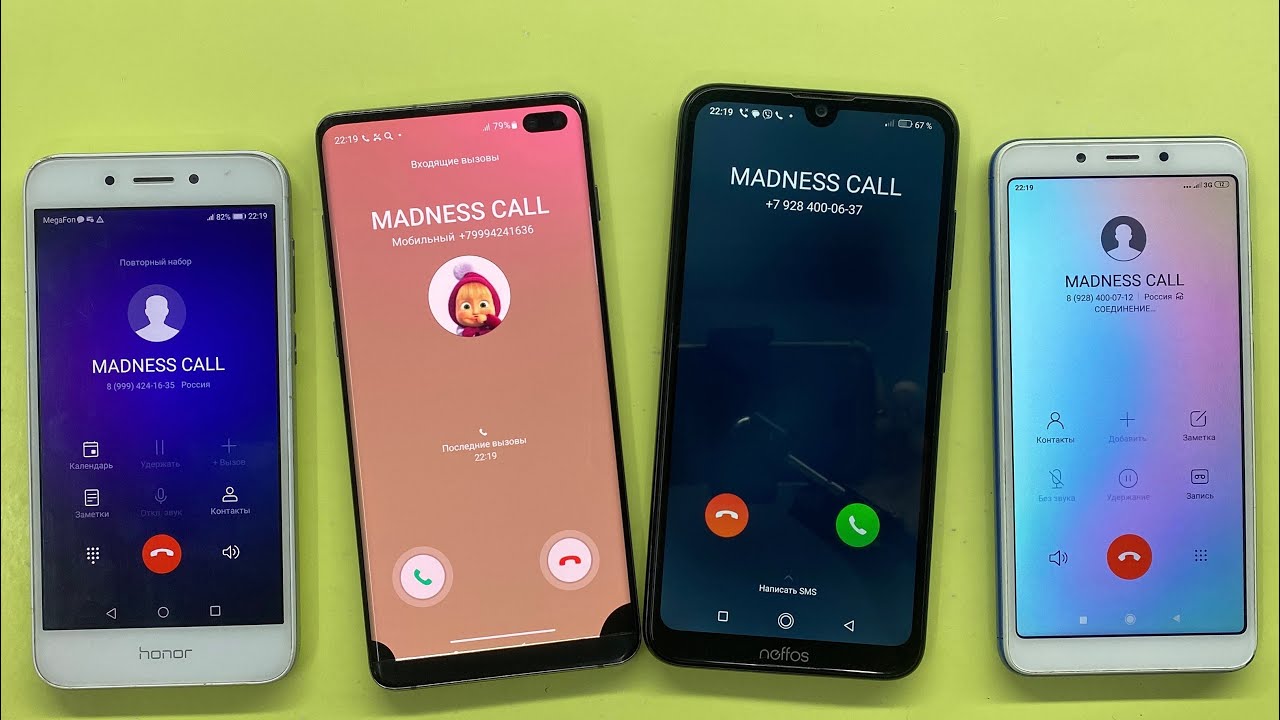 Incoming Call Samsung Galaxy S10+ Vs Neffos X20 Pro & Outgoing Call Honor 6A Vs Xiaomi Redmi 6A