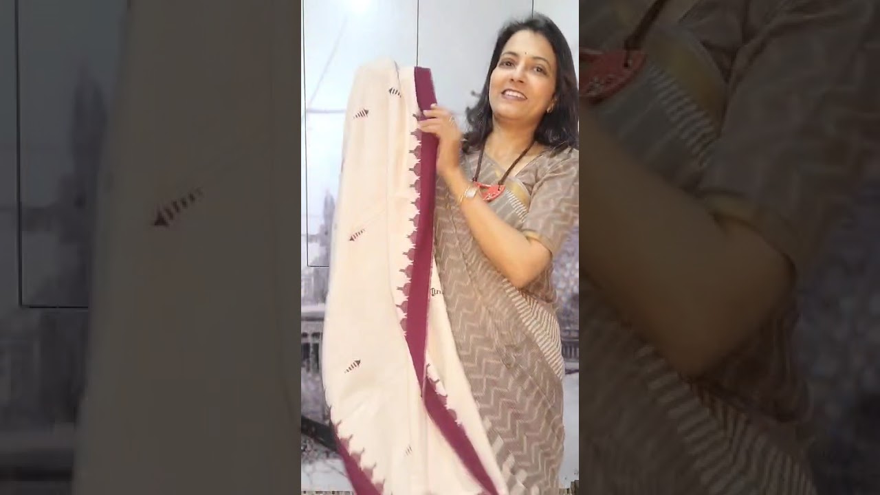 Handwoven Kotpad Dupatta in Organic Cotton | Sustainable Indian Handloom