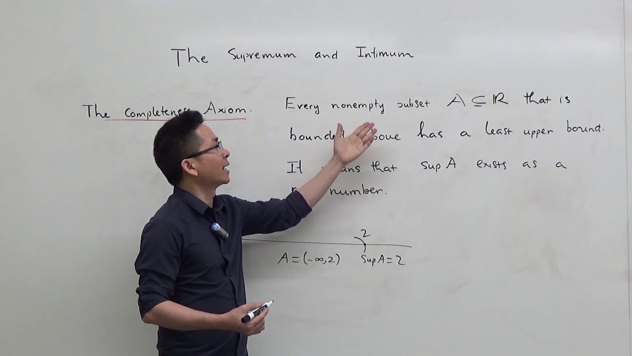 Supremum & Infimum --- Part 1 --- Supremum, Example and Completeness Axiom