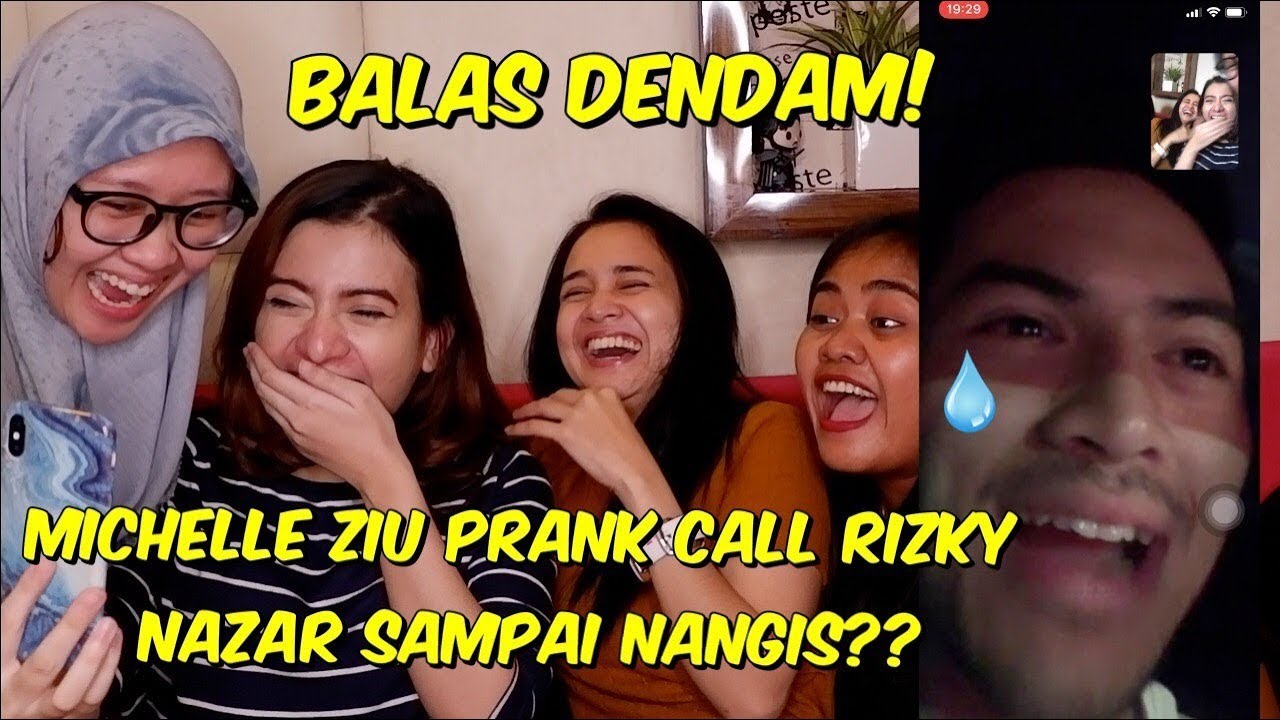MICHELLE ZIU PRANK CALL RIZKY NAZAR SAMPAI NANGIS??