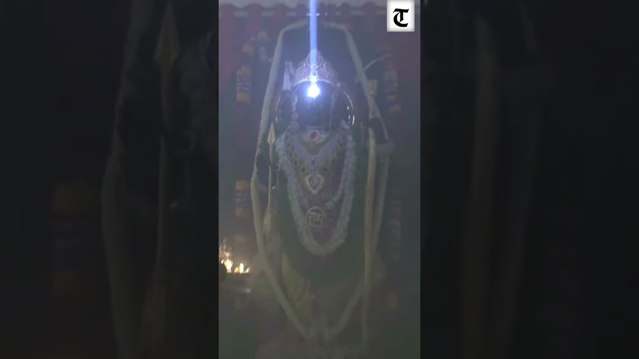 #surya tilak of Ramlala at ayodhya ram Mandir #ramnavmi #jai Shri ram