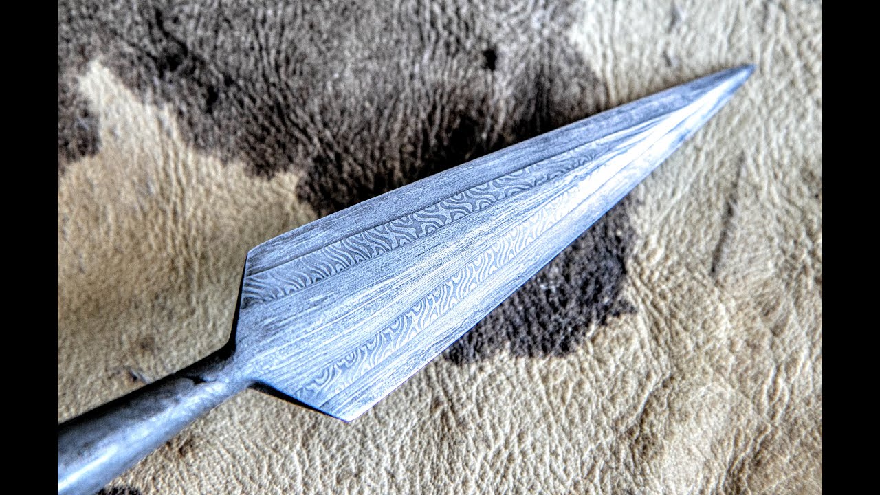Blacksmithing. Forging 3 medieval javelin heads.