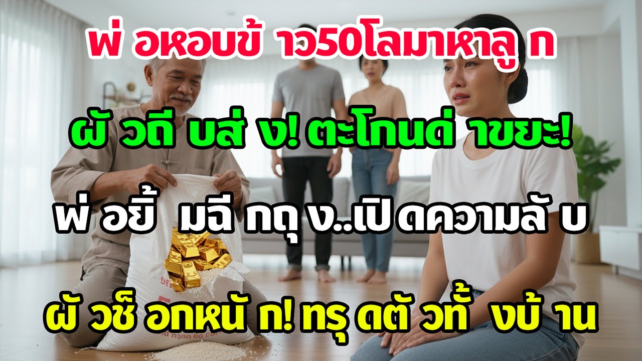 พ่อหอบข้าวสาร 50 โลมาหา สามีถีบไล่ตะเพิดว่าขยะ พ่อฉีกถุงให้ดูข้างใน บ้านสามีถึงกับหน้าชา!