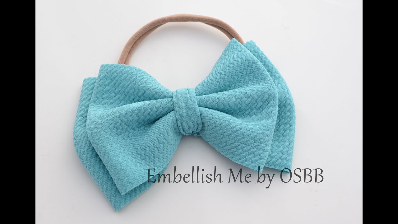 How to Make a Double Stack Fabric Hairbow with Unfinished Edge