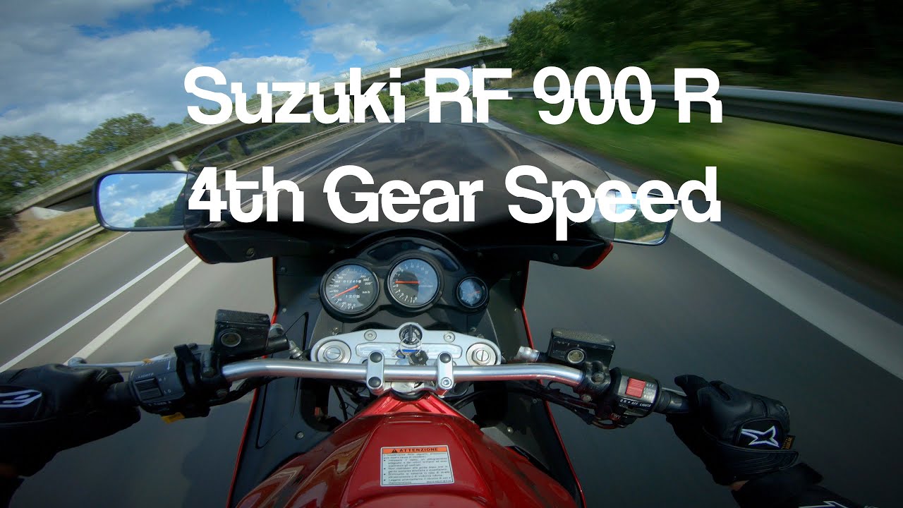 Suzuki RF 900 R 4th Gear Speed on the German Autobahn - RAW Sound
