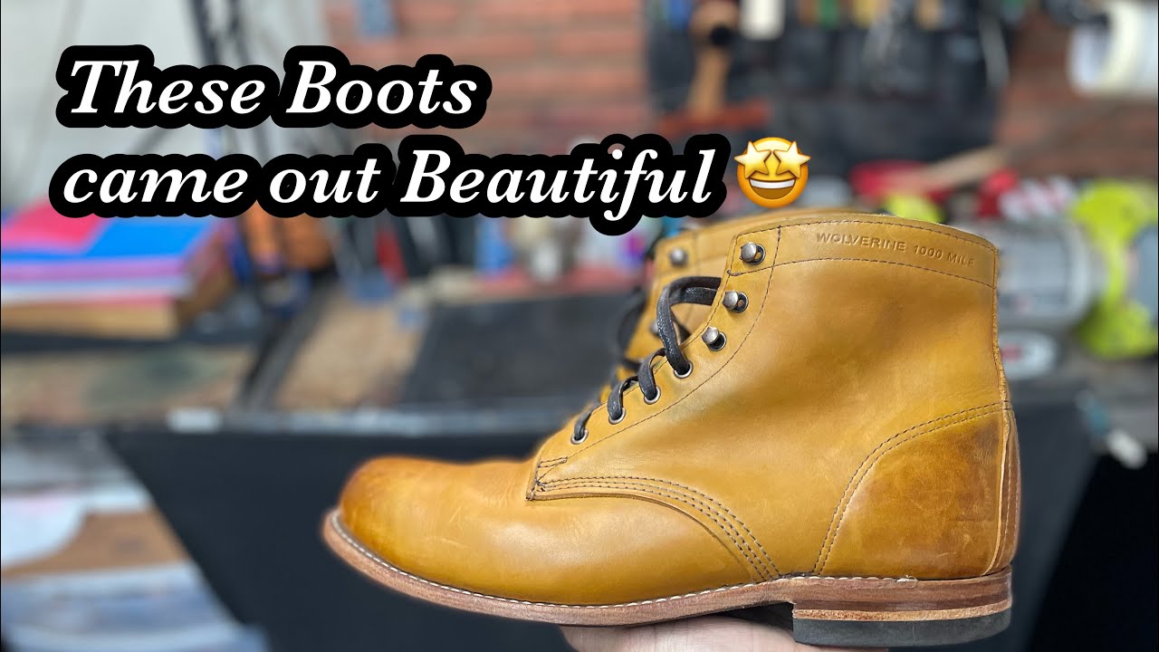 Wolverine 1K Mile Boots From Basic To A Strong Resole # wolverine #cobbler