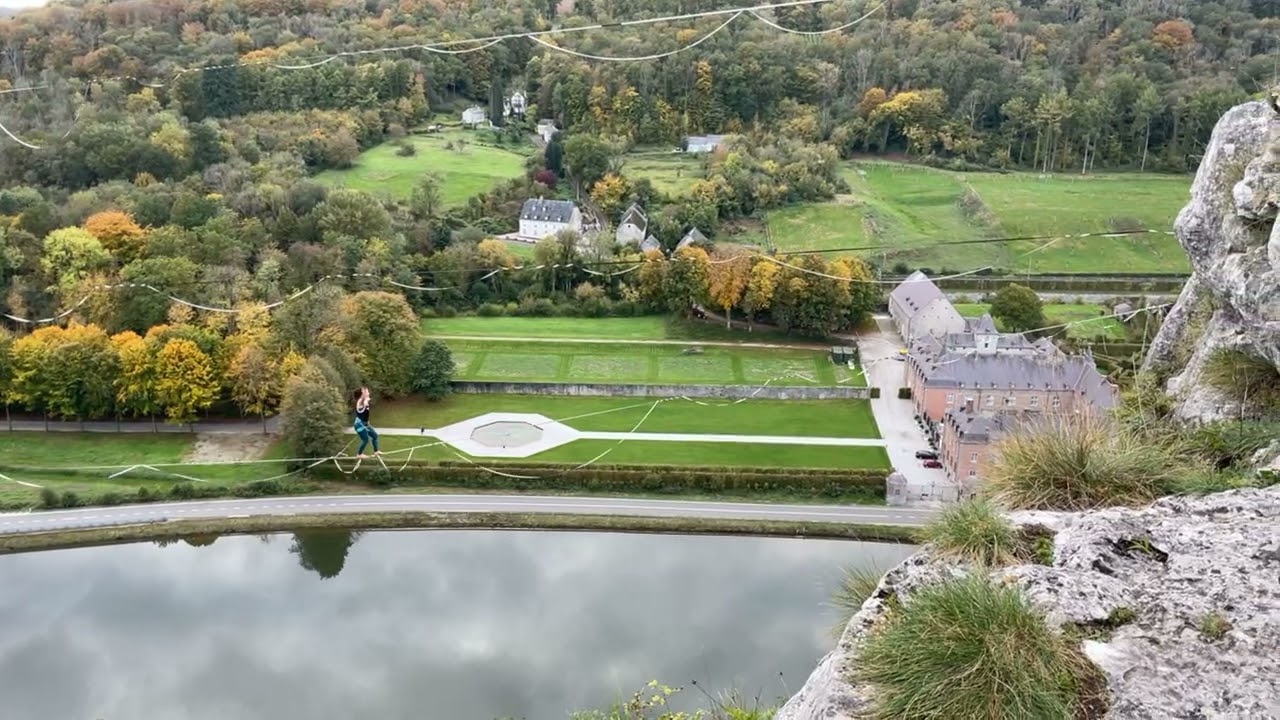 🇧🇪 DINANT | Rocher de Freyr | Spectacle époustouflant de #highline 😱😱