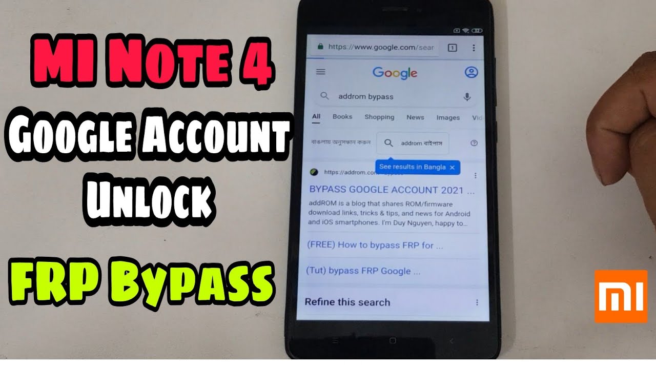 MI Note 4 Google Account Unlock /FRP Bypass 2021