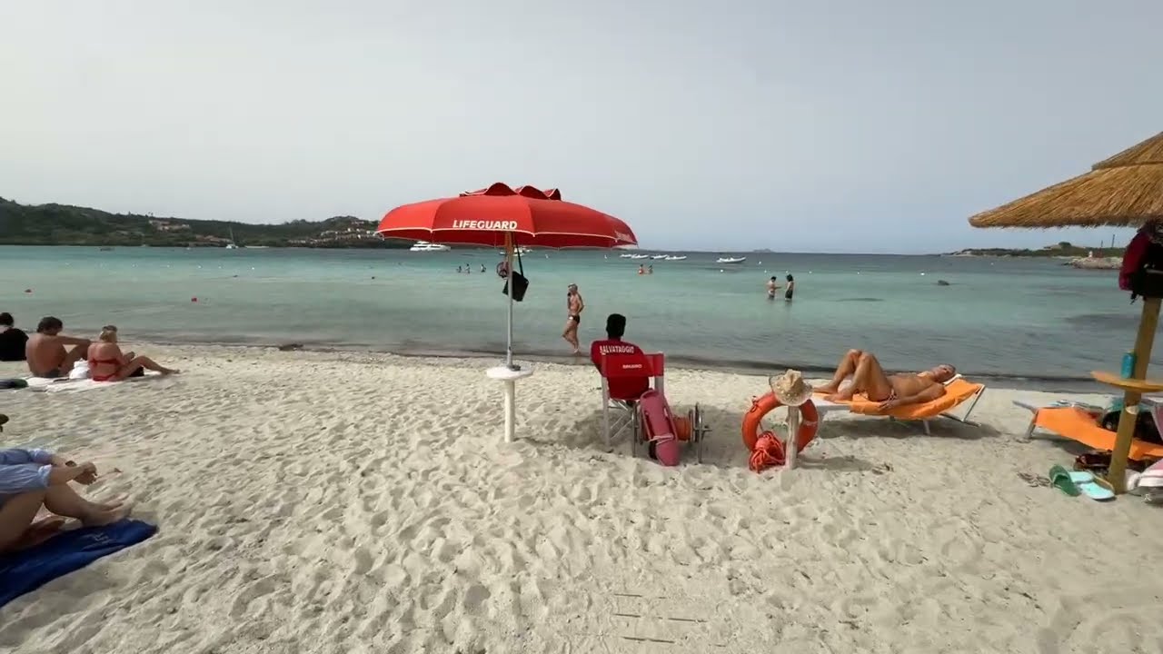 #Italy 🇮🇹 #Sardinia #PortoRotondo Golfo di Marinella | Marinella Beach 🏖️ | walking🚶‍♀️on the beach.