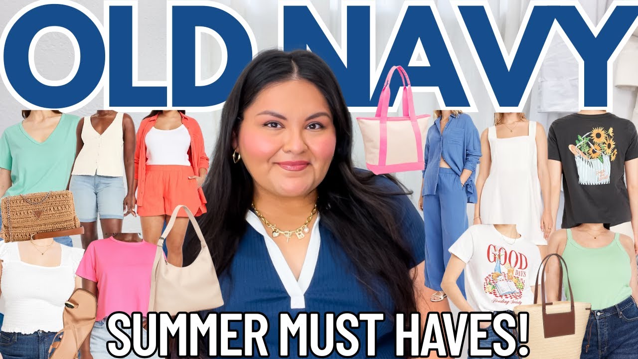 Old Navy Plus Size Try On 2025! Casual Summer Outfits! New Sandals, Handbags & Accessories!