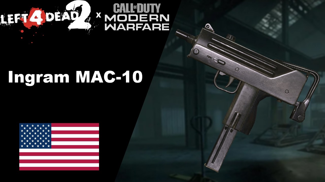 Left 4 Dead 2 : Ingram MAC-10 in MW2019 Anims