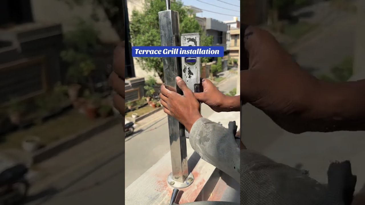 How to fix terrace Grill . Steelness steel Terrace Railing . #construction #home #terrace #railing
