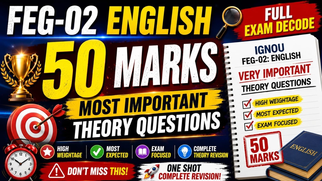 FEG-02 Very Important Questions Question Paper Guess Paper #feg02 #ignoubca #ignou