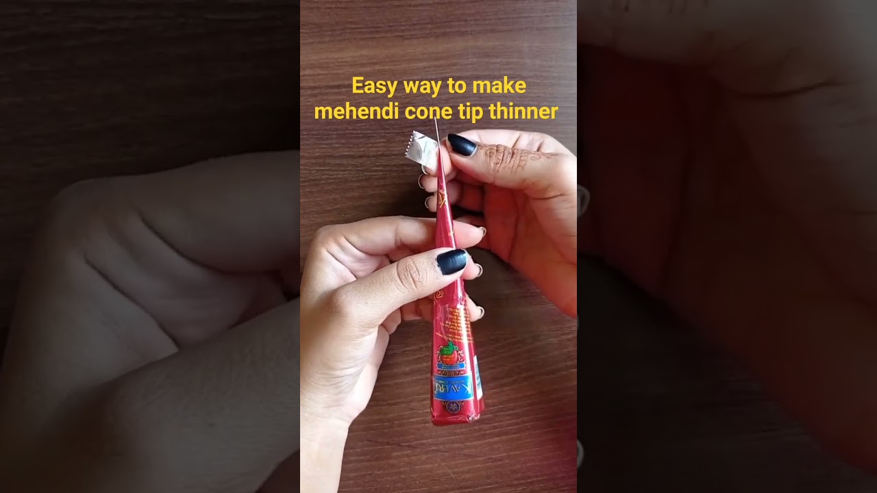 How to make mehndi cone tip thinner. Comment your questions! 