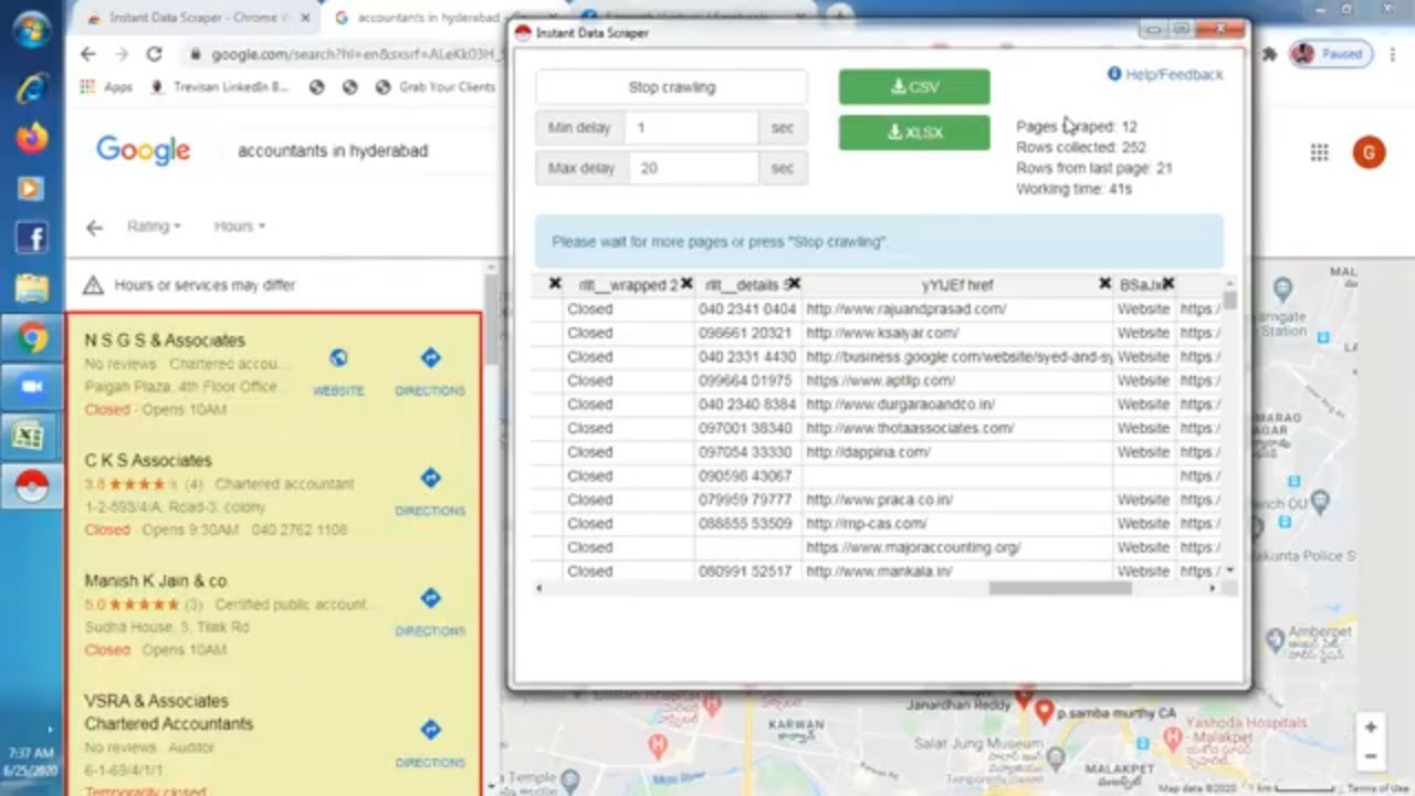 Google Maps Data&lrm; Scraping  - Instant Data Scraper ( 100% FREE )