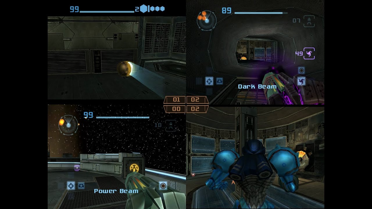 Metroid Prime 2: Echoes Gamecube 4 player VS mode All Stages 60fps