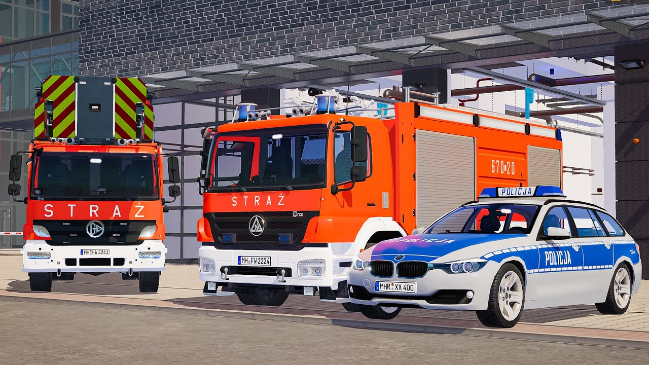 Emergency Call 112 – Polish Police & Fire Brigade Responding | Firefighting Simulation 4K
