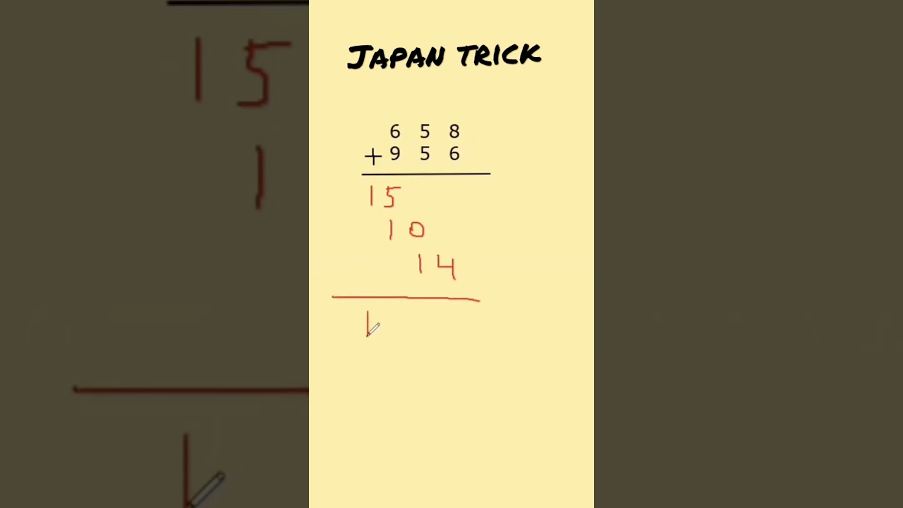 Japan trick addition without Carry