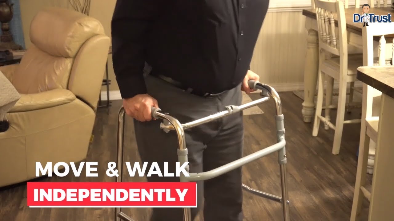 Dr Trust USA Mobility Walker 307 - Folding Walker for senior citizen, patients and adults