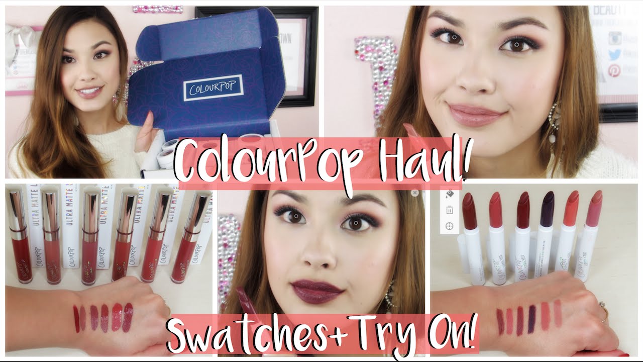 Colourpop Makeup Haul! Lip and Eyeshadow Swatches & Try On Review