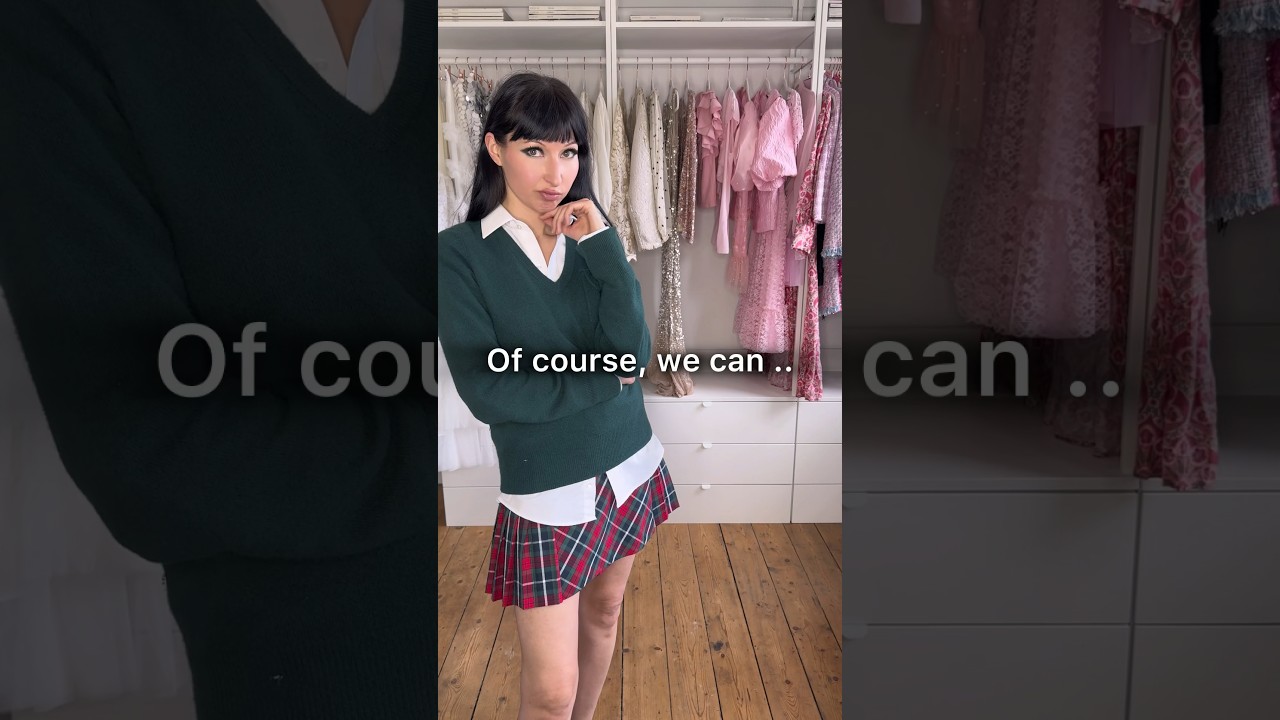 Ad wearing vs styling a tartan skirt outfit #shorts