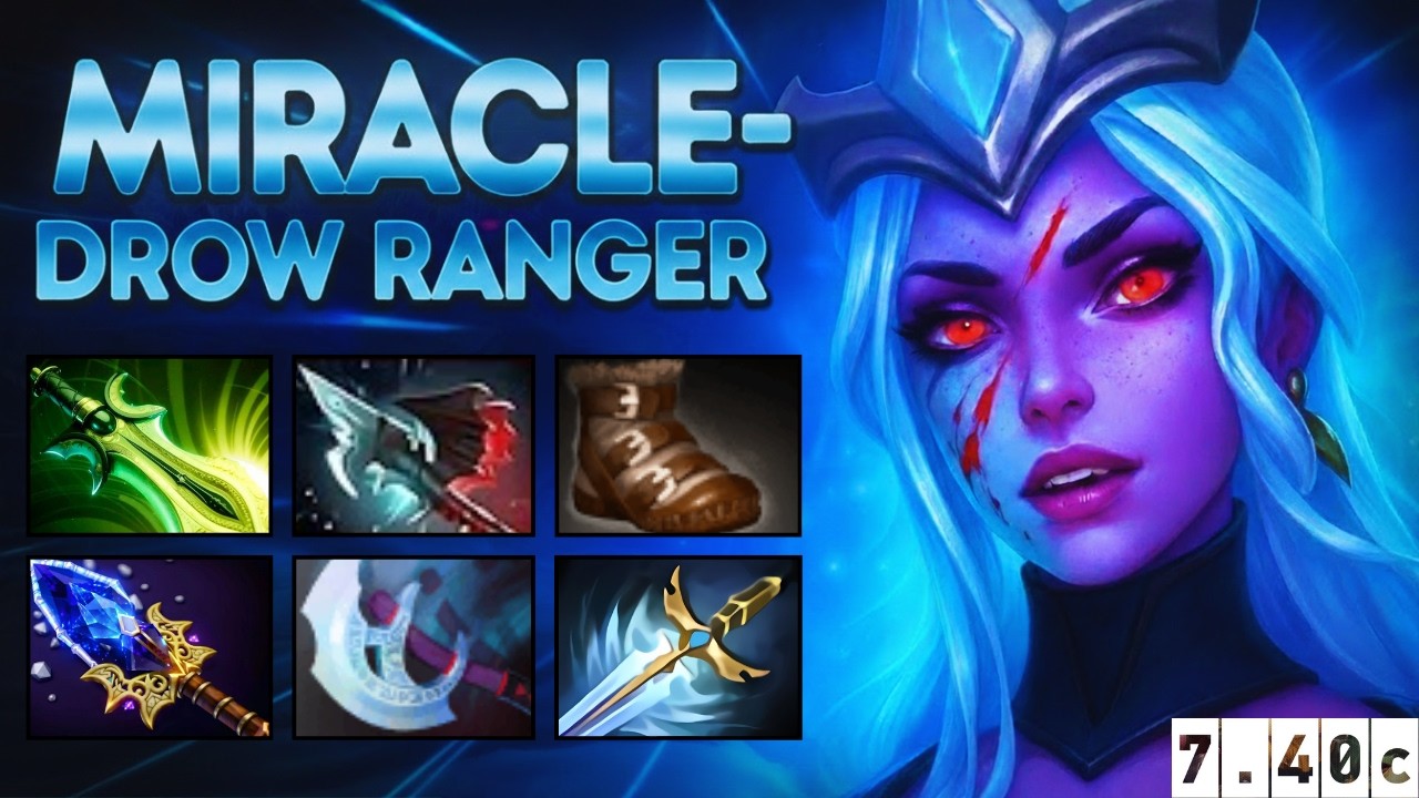 MIRACLE- НА DROW RANGER ВЕРНУЛСЯ?! 🏹😱 СЛОМАННЫЙ МЕТА-БИЛД 7.40c!