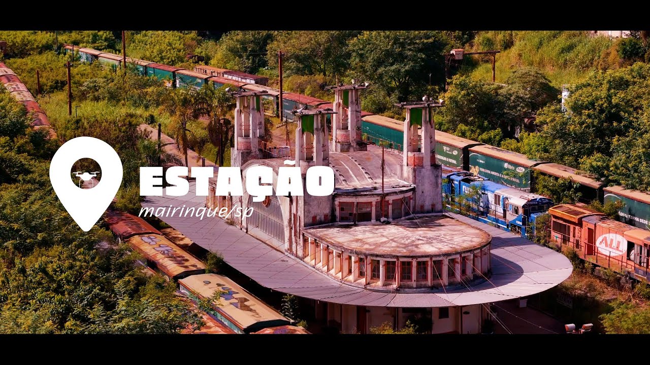 Drone filma a estação ferroviária de Mairinque/SP