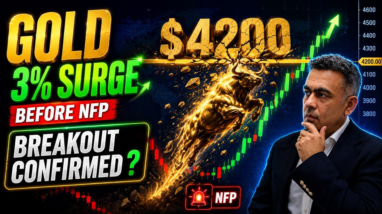 Gold's $4,200 Ceiling Is CRACKING 🚨 3% Surge Before NFP &mdash; Breakout Confirmed?