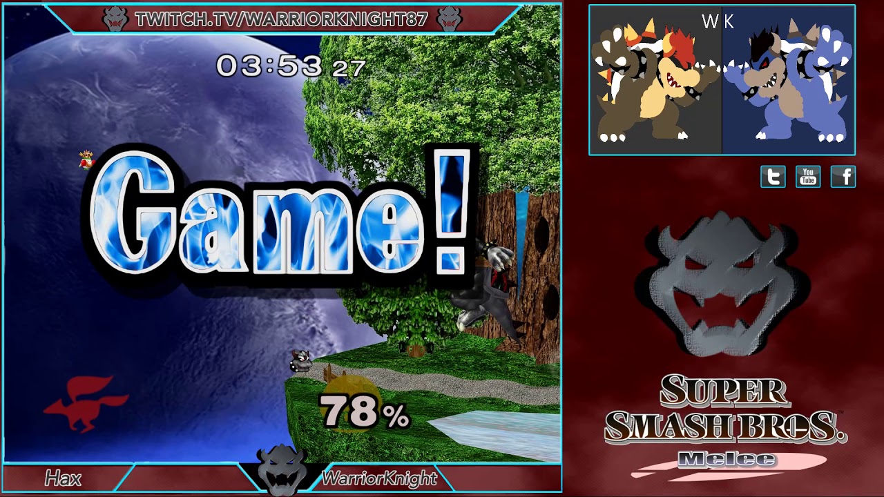 WarriorKnight (Bowser) vs Hax (Fox)