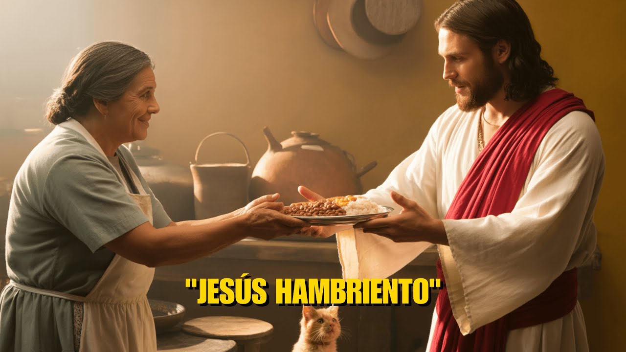 UNA SEÑORA DE 68 AÑOS LE DIO COMIDA A UN DESCONOCIDO    ERA JESÚS DISFRAZADO