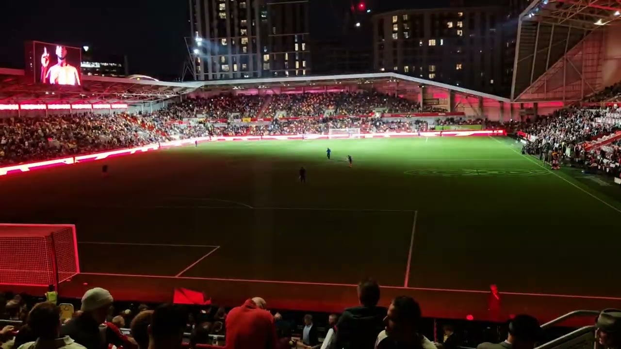 Brentford fc light show vs Arsenal